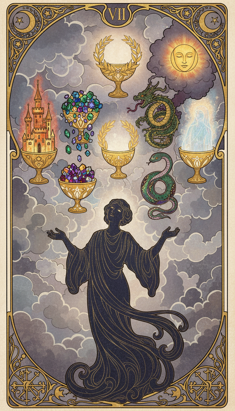 Seven of Cups tarot card